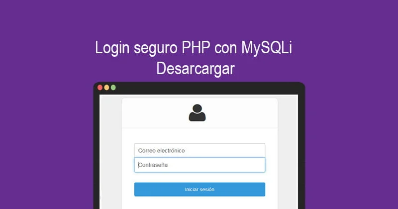 Login seguro PHP con MySQLi Descargar
