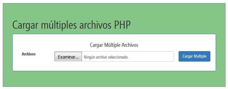 Cargar múltiples archivos e imagenes con PHP