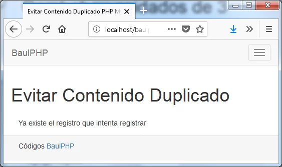 Evita contenido duplicado