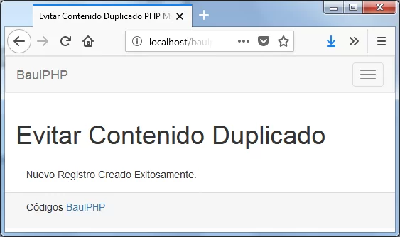 Registro guardado exitosamente