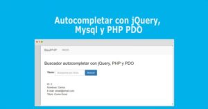 Autocompletar con jQuery, Mysql y PHP PDO » BaulPHP