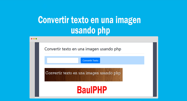 Convertir texto en una imagen usando php