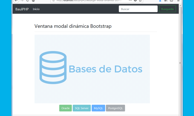 Descargar Modal dinámico usando MySQL usando MySQL y jQuery