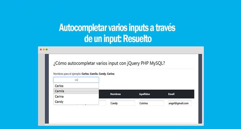 Autocompletar varios inputs a través de un input Resuelto