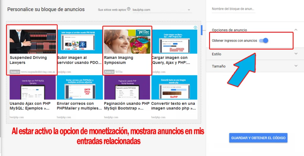 Cómo mostrar entradas relacionadas con anuncios de Google Adsense
