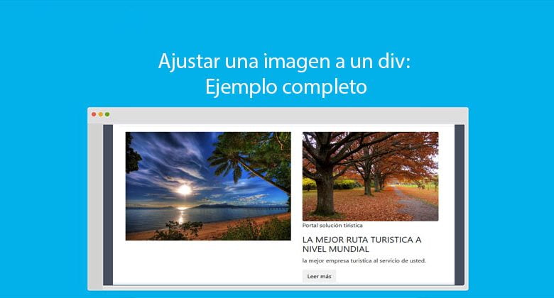 Ajustar una imagen a un div Ejemplo completo