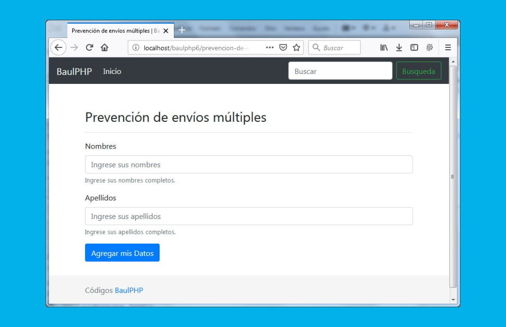 Prevenir envíos múltiples usando token PHP