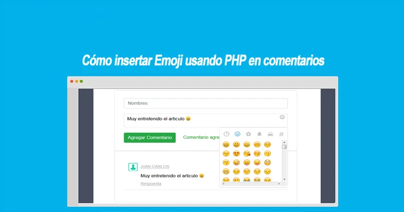 Cómo insertar Emoji usando PHP en comentarios