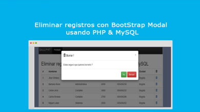 Eliminar registros con BootStrap Modal usando PHP & MySQL
