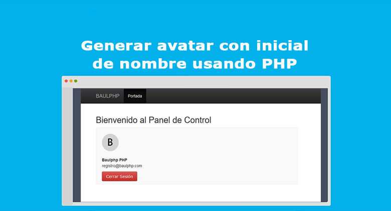 Generar avatar con inicial de nombre usando PHP