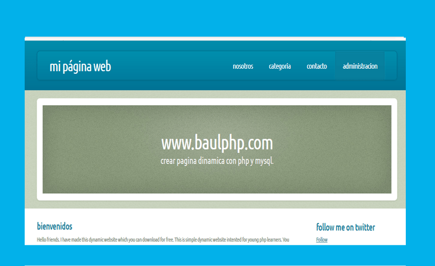 Sistema página web con PHP & MySQL Sistema página web con PHP & MySQL