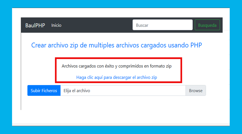 Comprimir multiples ficheros con PHP