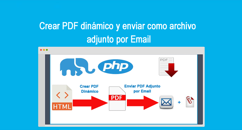 Crear PDF dinámico y enviar como archivo adjunto por Email