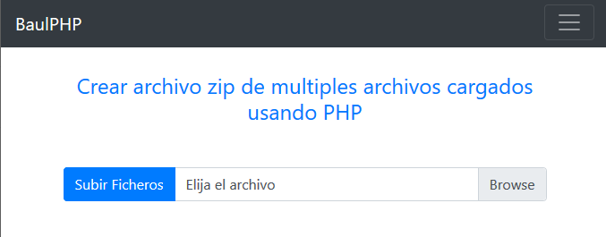 Crear archivo zip de multiples
