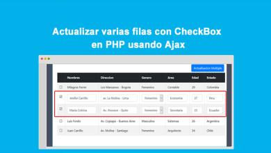 Actualizar varias filas con CheckBox en PHP usando Ajax