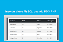 Insertar datos MySQL usando PDO PHP
