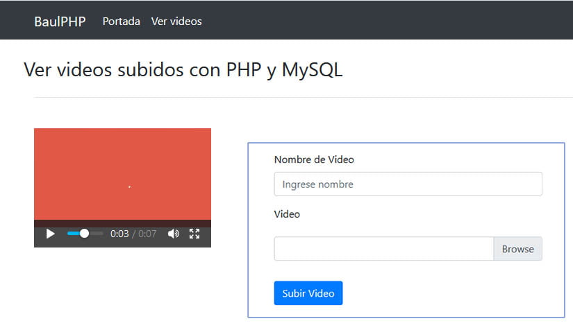 Descargar: Subir videos usando PHP & MySQL