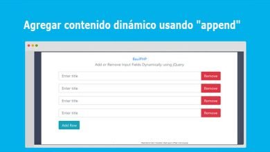 Agregar contenido dinámico usando "append" jQuery
