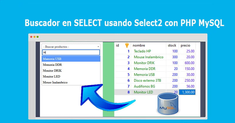 Buscador en SELECT usando Select2 con PHP MySQL
