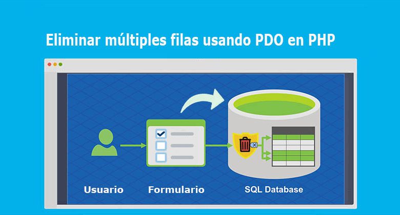 Eliminar múltiples filas usando PDO en PHP