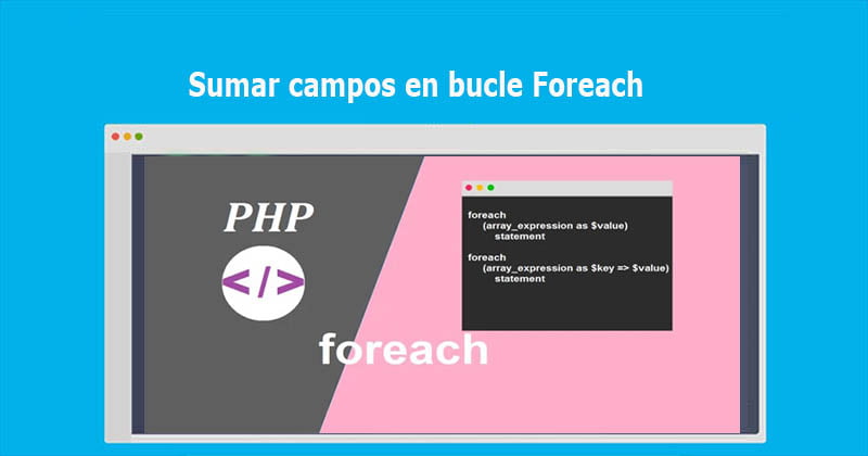 Sumar campos en bucle Foreach