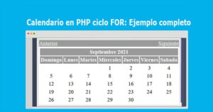 Calendario en PHP ciclo FOR: Ejemplo completo » BaulPHP