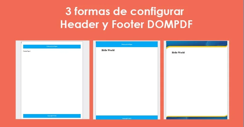 3 formas de configurar Header y Footer DOMPDF