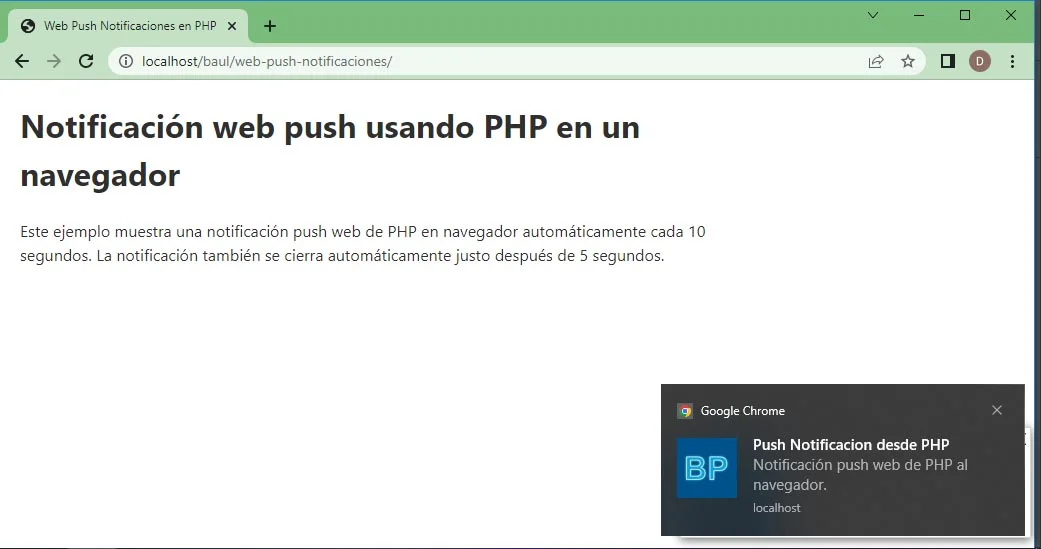 Notificaciones Web Push en PHP