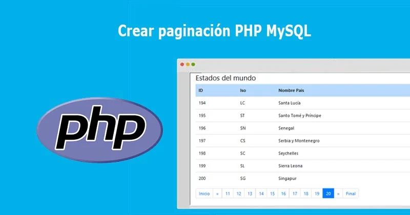 Crear paginación PHP MySQL