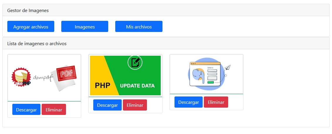Gestor de multiples imagenes