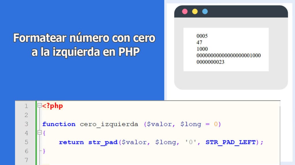 Formatear número con cero a la izquierda en PHP