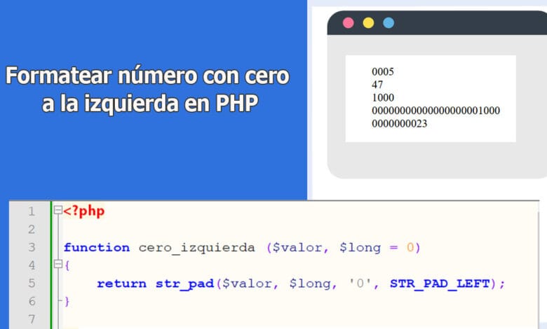 Formatear número con cero a la izquierda en PHP