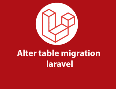 Alter table migration laravel