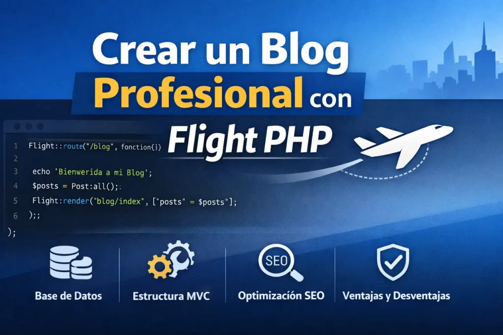 Cómo Crear un Blog Profesional con Flight PHP (Guía Completa y Optimizada)