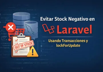 Cómo evitar stock negativo en Laravel usando transacciones y lockForUpdate