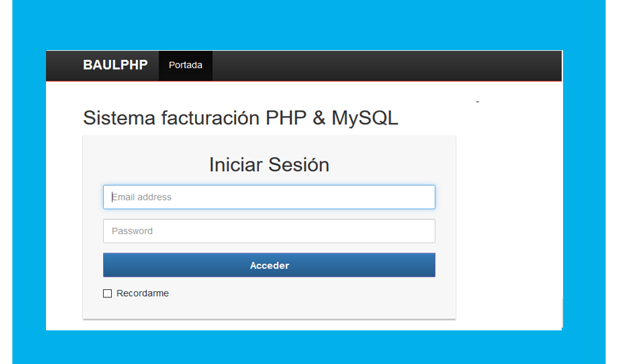 Facturas usando PHP y MySQL: Descargar