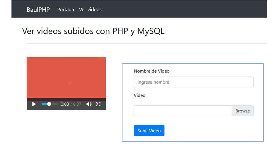 Descargar: Subir videos usando PHP & MySQL